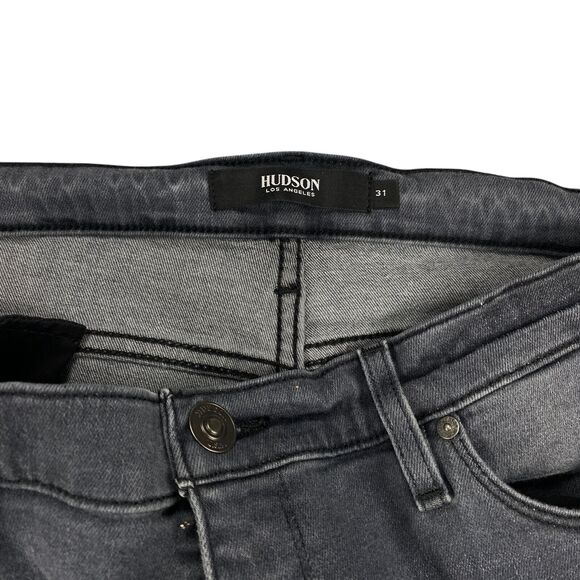 Hudson Women's Nico Mid-Rise Super Skinny Jeans - Size 31 -Grey - Picture 12 of 14
